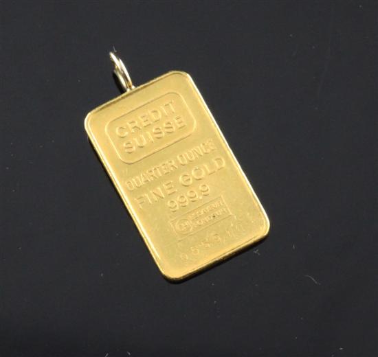 A Credit Suisse 999.9 fine gold