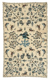 A CREWEL-STYLE EMBROIDERED PIC