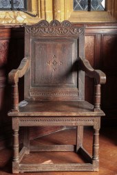 A CROMWELLIAN OAK "WAINSCOT" A