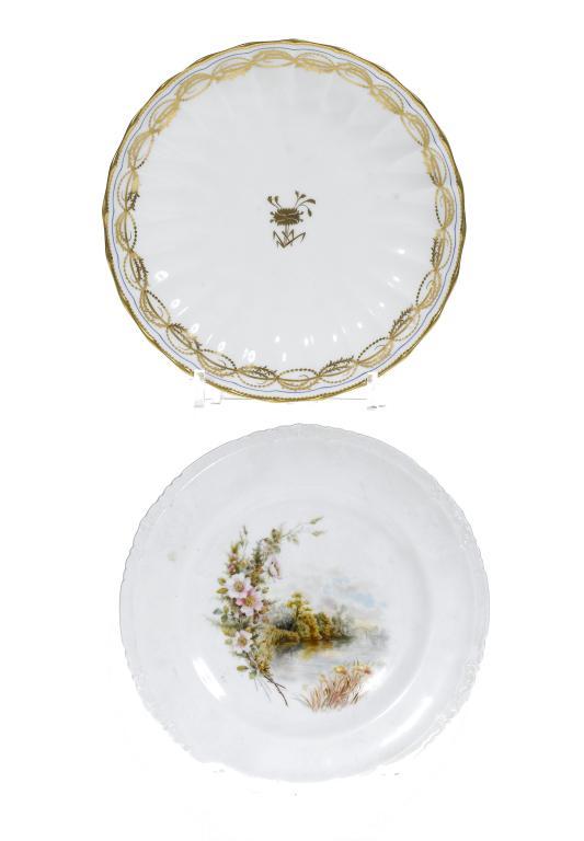 A CROWN DERBY FLUTED SAUCER-DISH