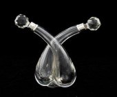 A Crystal Cruet with Sterling