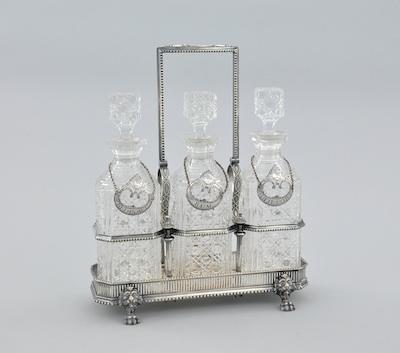 A Crystal Decanter Set with