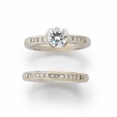 A CUBIC ZIRCONIA, DIAMOND AND
