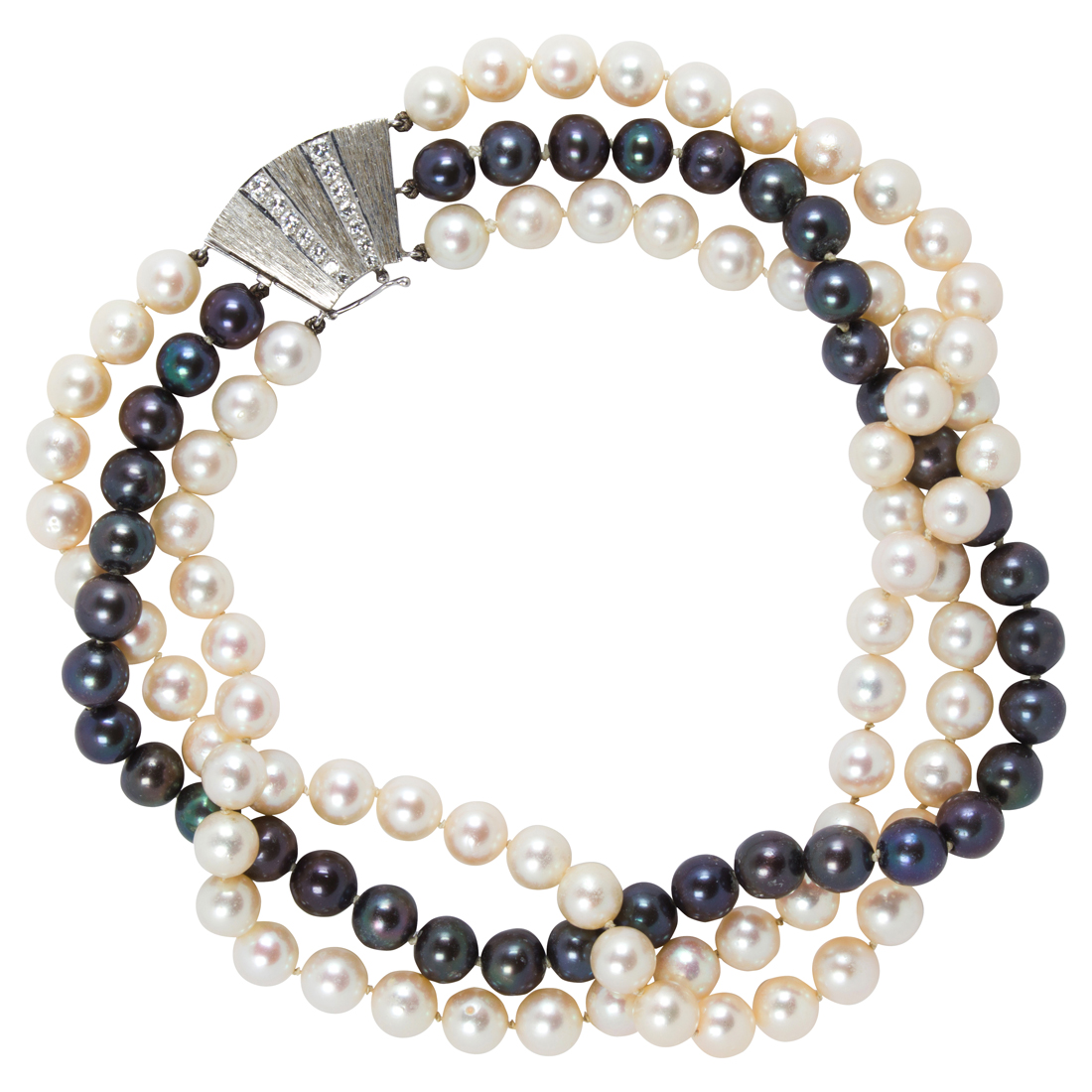 A CULTURED PEARL, DIAMOND AND 14K