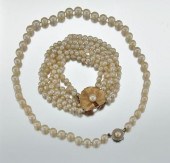A Cultured Pearl Necklace and