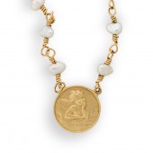 A CULTURED SEED PEARL AND FOUR
