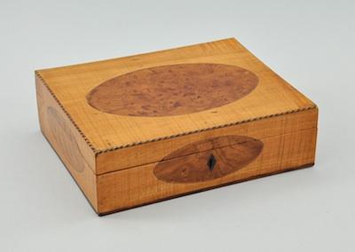 A Curly Maple and Burlwood Box,