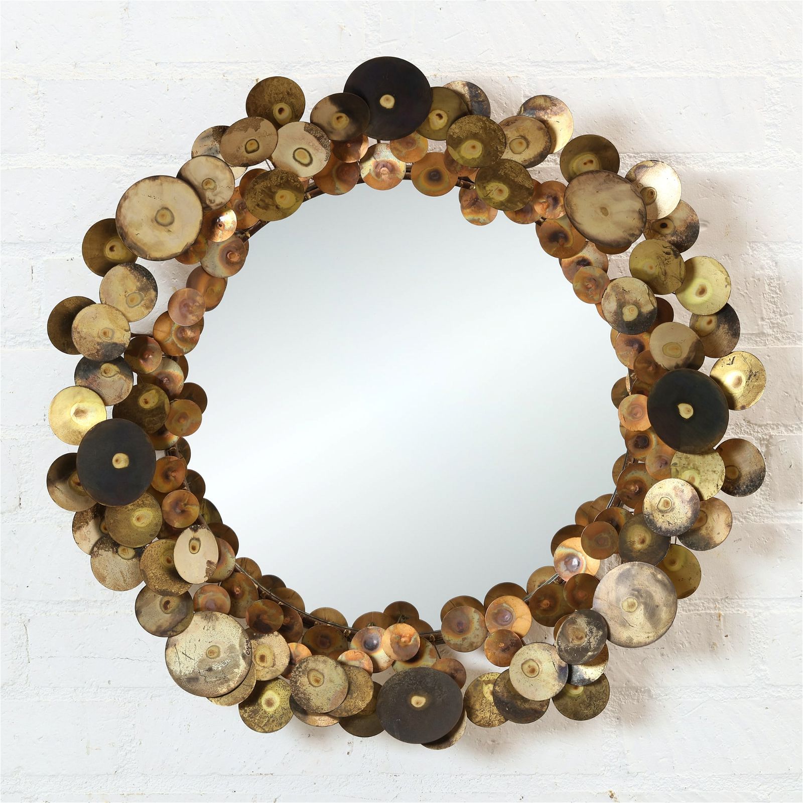 A CURTIS JERE BRASS RAINDROPS