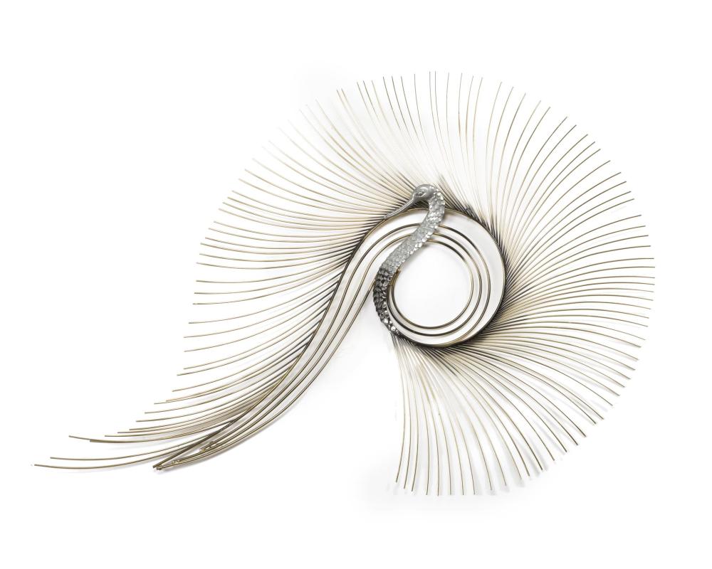 A CURTIS JERé PEACOCK METAL WALL
