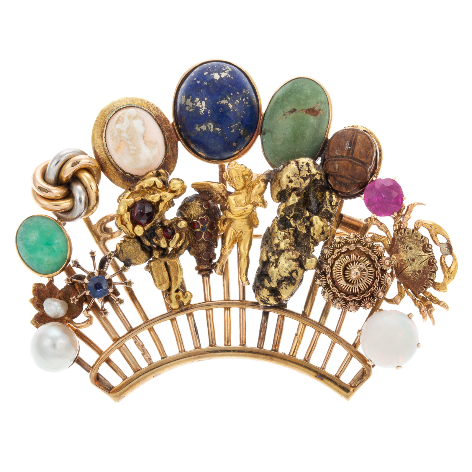 A CUSTOM-DESIGNED STICKPIN BROOCH