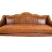 A Custom Leather Upholstered C