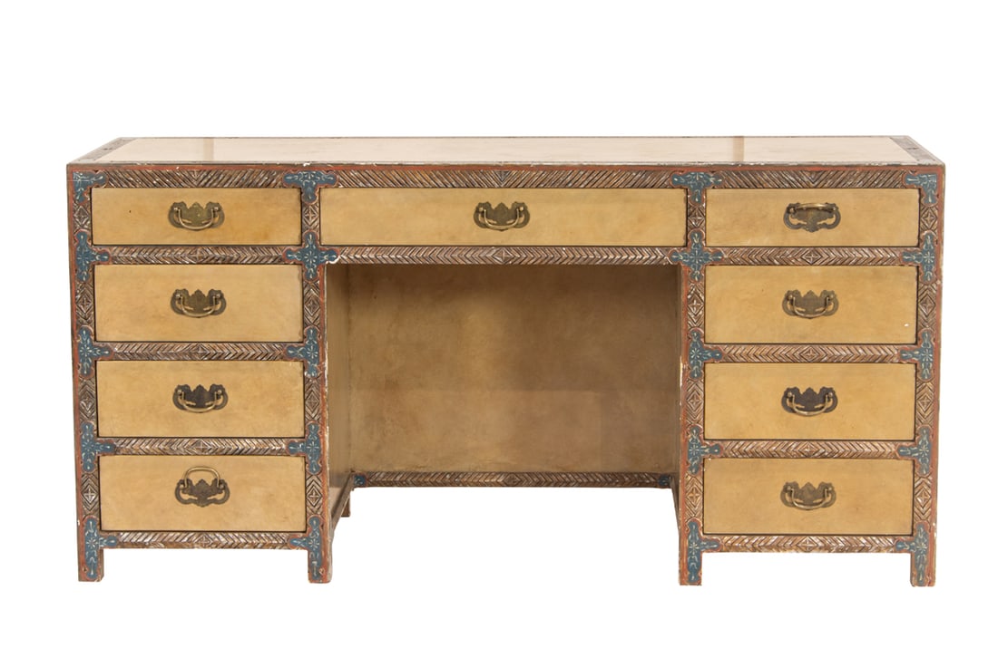 A CUSTOM POLYCHROME DECORATED
