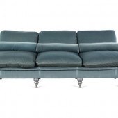 A Custom Velvet-Upholstered Th