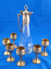 A cut and wheel engraved glass