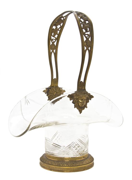 A Cut Glass and Gilt Bronze Mounted