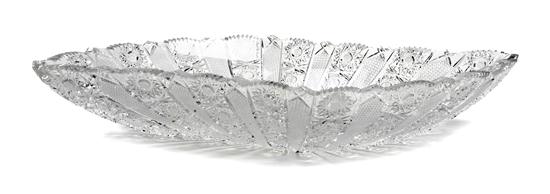 A Cut Glass Center Bowl of shaped