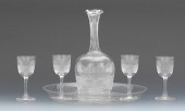 A Cut Glass Cordial Set of Dec
