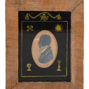 A Cut Paper Silhouette with Masonic