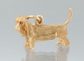A Cute 14k Gold Basset Hound D