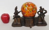 A CZECH ART DECO MINSTREL LAMP