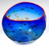 A DALE CHIHULY BLUE MACCHIA ST
