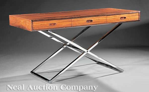 A Danish Modern Rosewood and Chrome