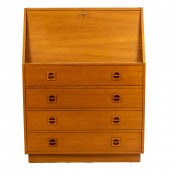 A DANISH MODERN SLANT FRONT DE