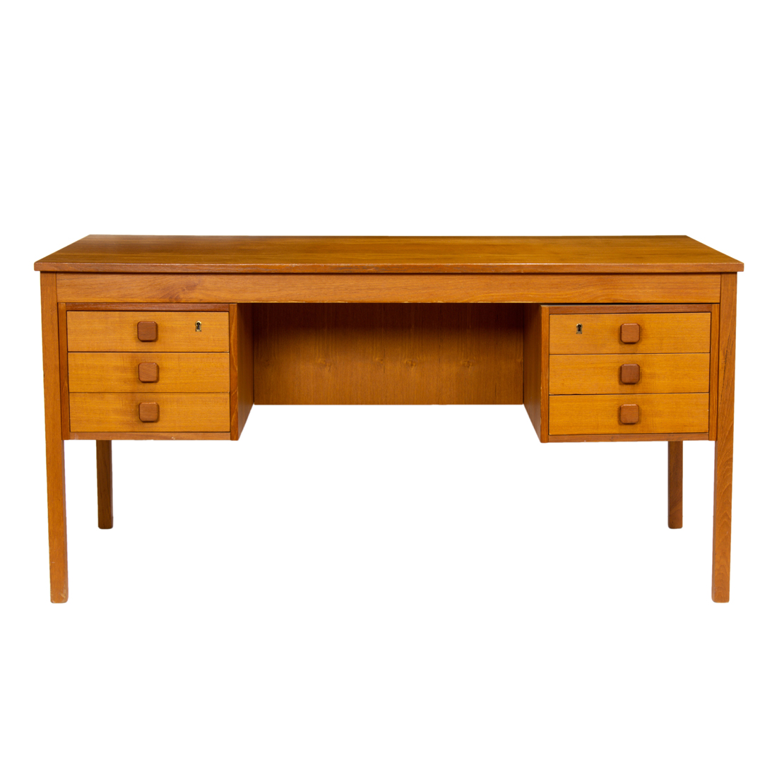 A DANISH MODERN TEAK DESK A