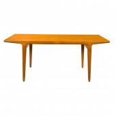 A DANISH MODERN TEAK DINING TA