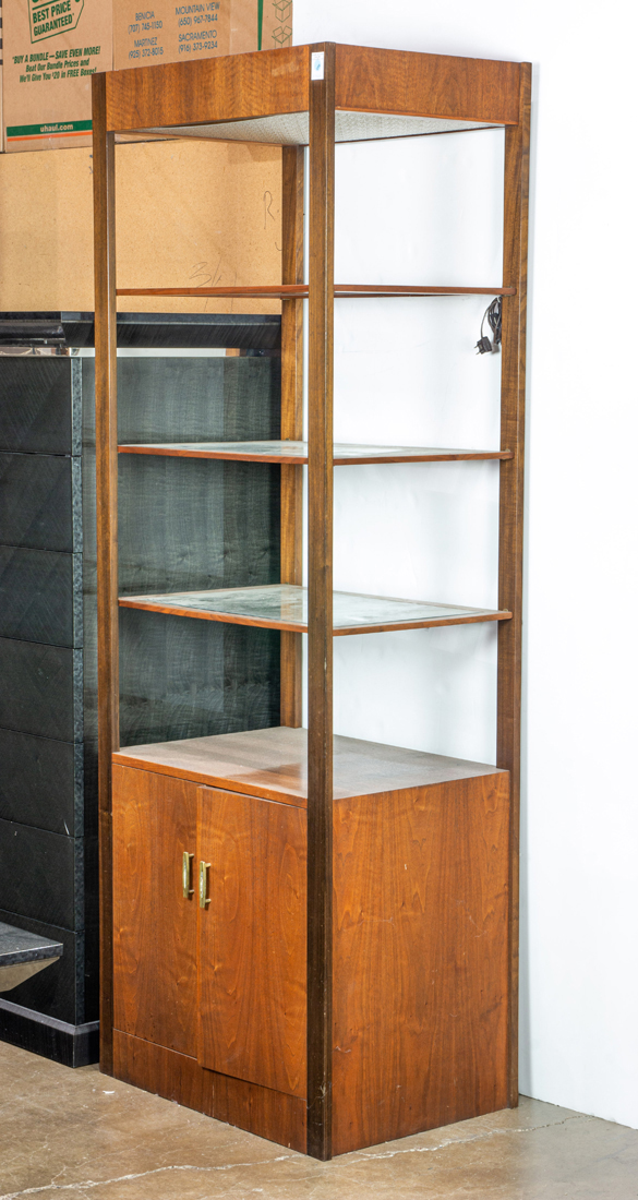 A DANISH MODERN WALNUT OPEN DISPLAY