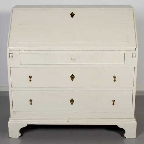 A Danish Painted Pine Slant Front