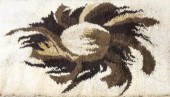A Danish Rya Rug centered with