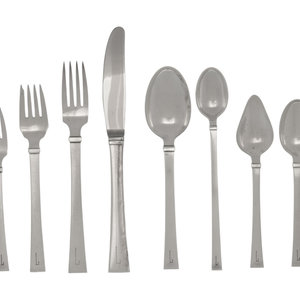 A Danish Silver Flatware Service