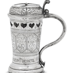 A Danish Silver Gaming Tankard