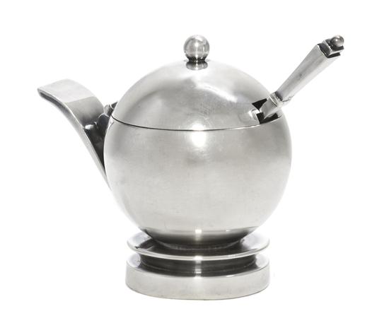 * A Danish Silver Mustard Pot Georg