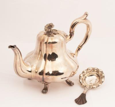 A Danish silver teapot, of