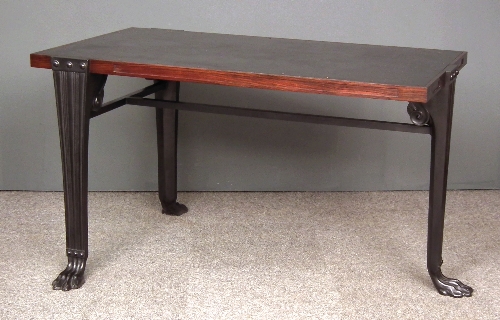 A dark patinated bronze and