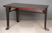 A dark patinated bronze and ro