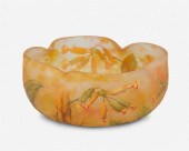 A DAUM CAMEO GLASS AND ENAMELE