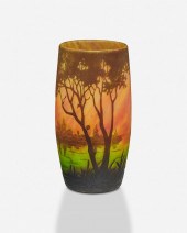 A DAUM CAMEO GLASS "PAYSAGE DU