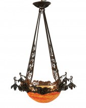 A DAUM CAMEO GLASS PENDANT CHA