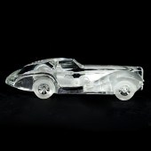 A DAUM CLEAR AND FROSTED GLASS