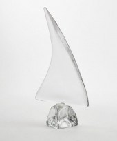 A DAUM CLEAR GLASS MODEL OF A