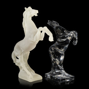 A Daum Glass Horse signed 'Daum