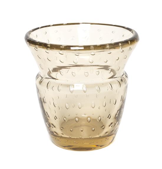 * A Daum Nancy Glass Vase of
