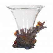 A DAUM PATE DE VERRE AND CLEAR