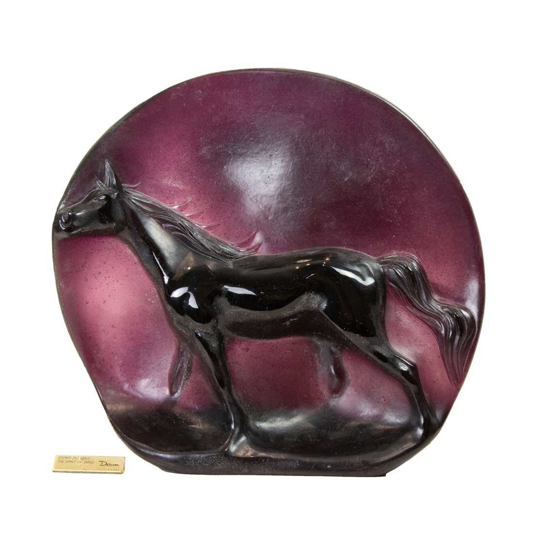 A DAUM PATE DE VERRE CAMARGUE