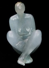 A DAUM PATE DE VERRE GLASS FIG