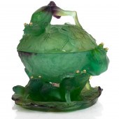 A DAUM PATE DE VERRE GLASS AND