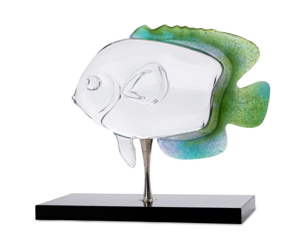 A DAUM PATE DE VERRE ART GLASS FISH
